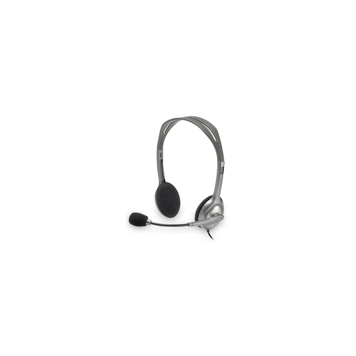 Logitech Headset H110 - Casque Stéréo avec Micro 3,5 mm - Gris/Gris foncé