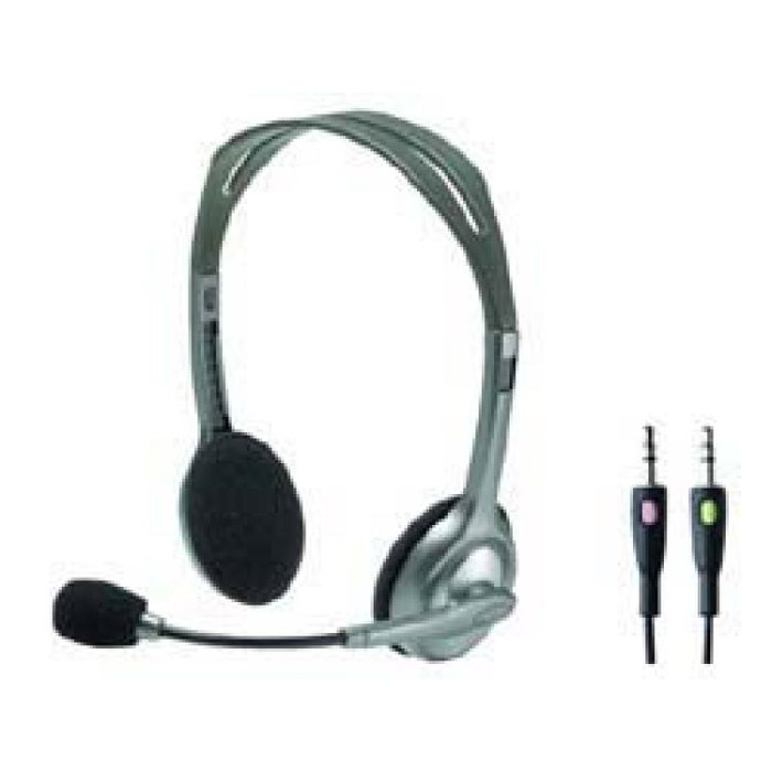Logitech Headset H110 - Casque Stéréo avec Micro 3,5 mm - Gris/Gris foncé