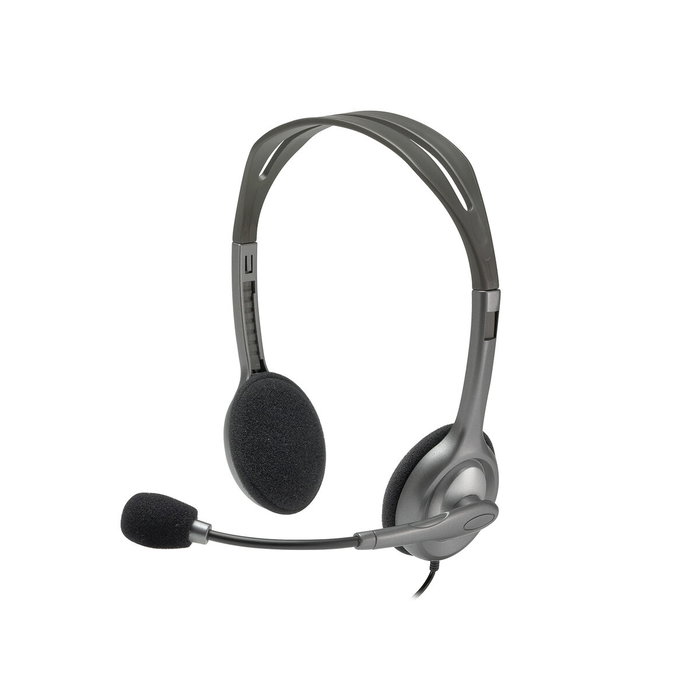 Casques avec Microphone Logitech LGT-H110 Noir Gris Casques avec Microphone Logitech LGT-H110 Noir Gris