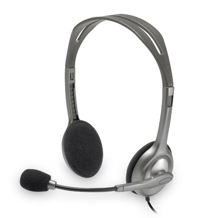 Casques avec Microphone Logitech LGT-H110 Noir Gris Casques avec Microphone Logitech LGT-H110 Noir Gris