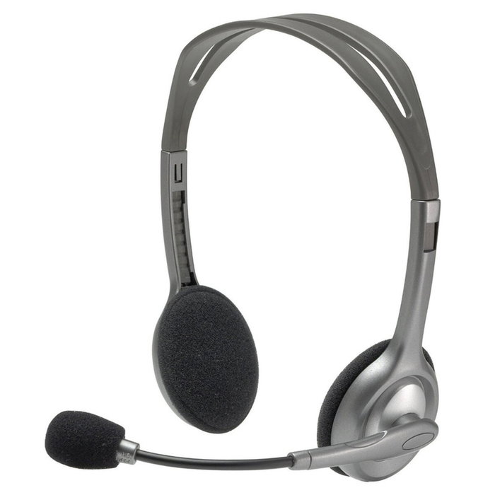 Casques avec Microphone Logitech LGT-H110 Noir Gris Casques avec Microphone Logitech LGT-H110 Noir Gris