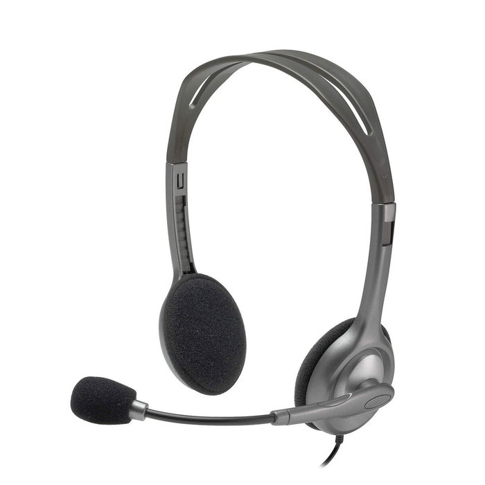 Casques avec Microphone Logitech LGT-H110 Noir Gris Casques avec Microphone Logitech LGT-H110 Noir Gris