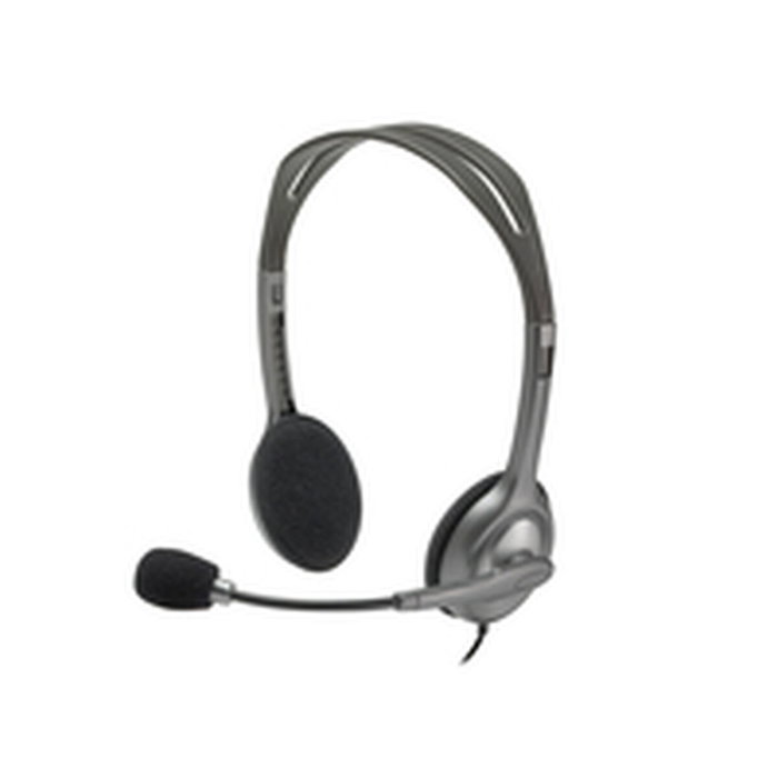 Casques avec Microphone Logitech LGT-H110 Noir Gris Casques avec Microphone Logitech LGT-H110 Noir Gris
