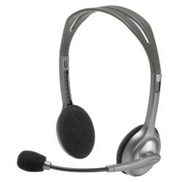 Casques avec Microphone Logitech LGT-H110 Noir Gris Casques avec Microphone Logitech LGT-H110 Noir Gris