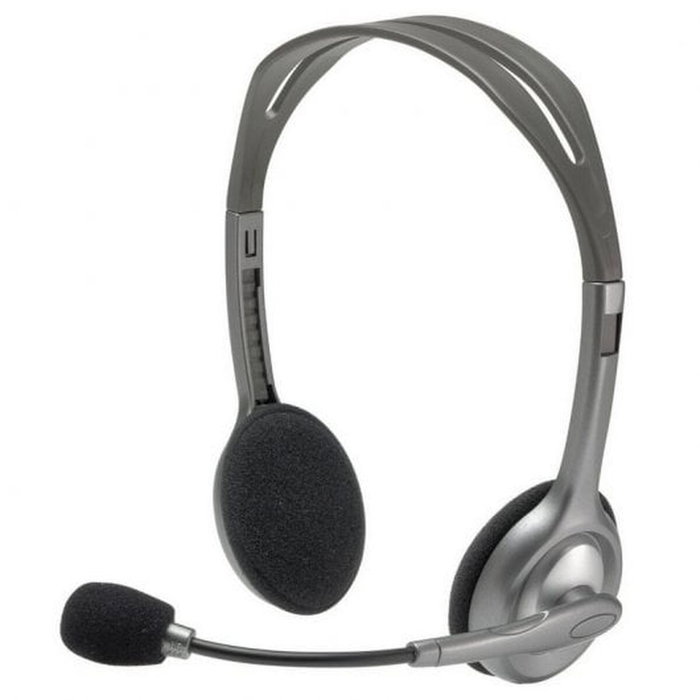 Casques avec Microphone Logitech LGT-H110 Noir Gris Casques avec Microphone Logitech LGT-H110 Noir Gris