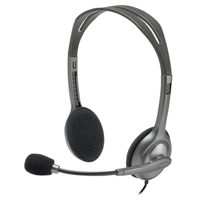 Casques avec Microphone Logitech LGT-H110 Noir Gris Casques avec Microphone Logitech LGT-H110 Noir Gris