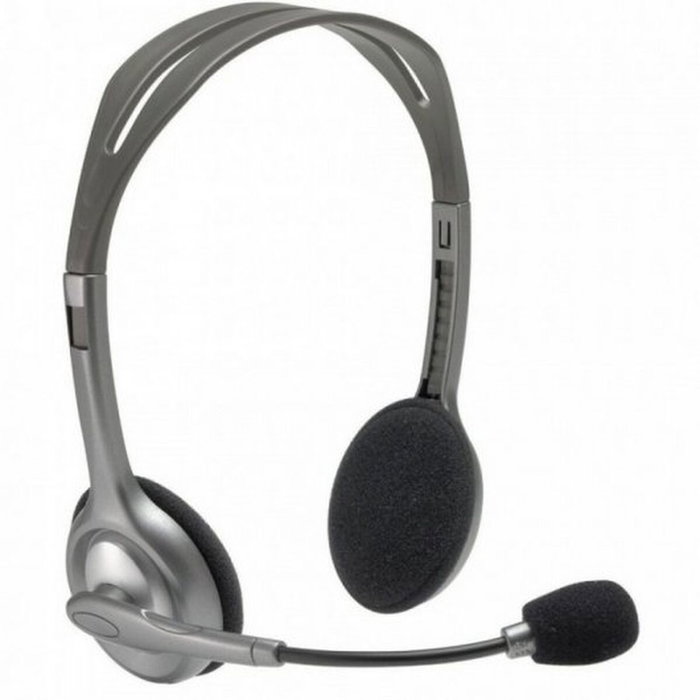 Casques avec Microphone Logitech LGT-H110 Noir Gris Casques avec Microphone Logitech LGT-H110 Noir Gris