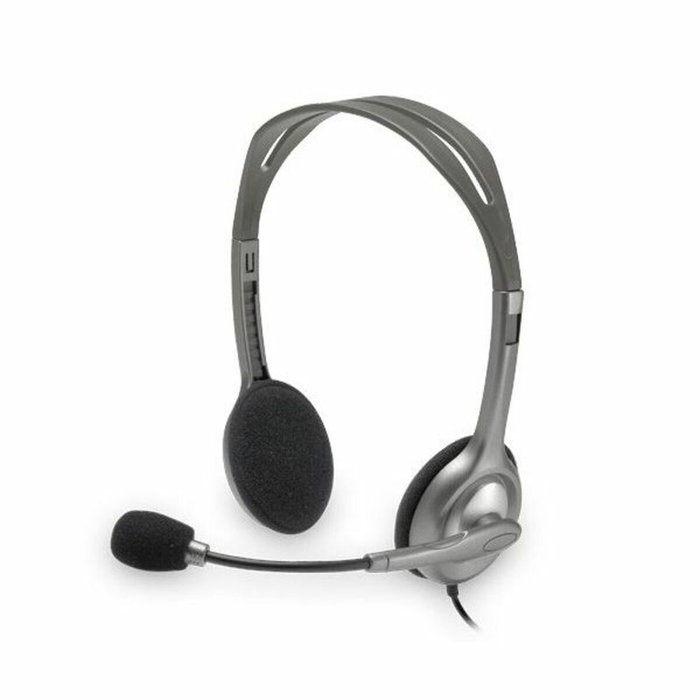 Casques avec Microphone Logitech LGT-H110 Noir Gris Casques avec Microphone Logitech LGT-H110 Noir Gris