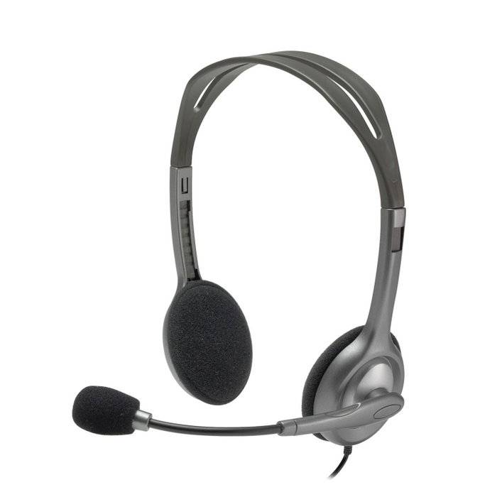 Casques avec Microphone Logitech LGT-H110 Noir Gris Casques avec Microphone Logitech LGT-H110 Noir Gris