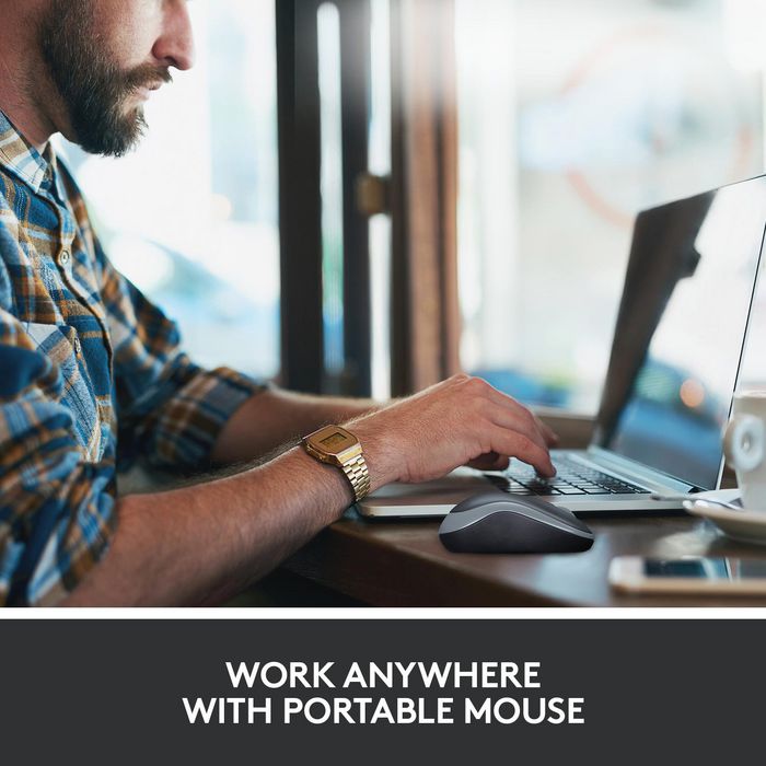 Logitech M185 Souris Sans Fil avec Nano-Récepteur USB, Souris Ambiidextre pour Windows, Mac et ChromeOS, Longévité de Batterie 1 An