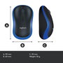Logitech M185 Souris Sans Fil avec Nano-Récepteur USB, Souris Ambiidextre pour Windows, Mac et ChromeOS, Longévité de Batterie 1 An