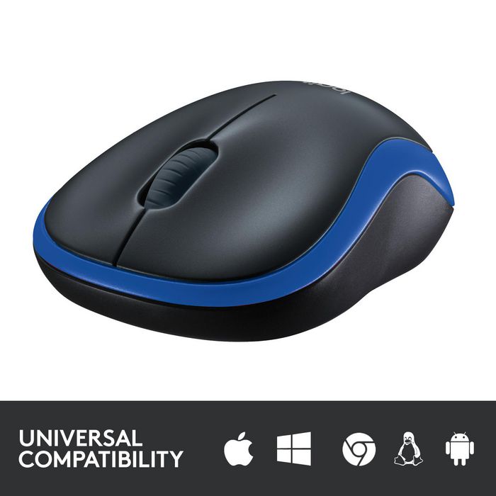 Logitech M185 Souris Sans Fil avec Nano-Récepteur USB, Souris Ambiidextre pour Windows, Mac et ChromeOS, Longévité de Batterie 1 An