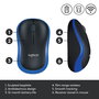 Logitech M185 Souris Sans Fil avec Nano-Récepteur USB, Souris Ambiidextre pour Windows, Mac et ChromeOS, Longévité de Batterie 1 An