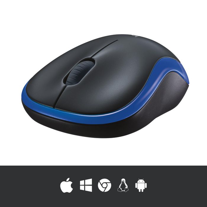 Logitech M185 Souris Sans Fil avec Nano-Récepteur USB, Souris Ambiidextre pour Windows, Mac et ChromeOS, Longévité de Batterie 1 An