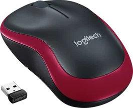 Logitech M185 Souris sans fil noir / rouge