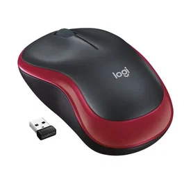 Logitech M185 - Souris sans fil ambidextre rouge - Précision optique, autonomie 1 an, connexion rapide