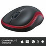 Logitech M185 Souris sans fil optique Rouge