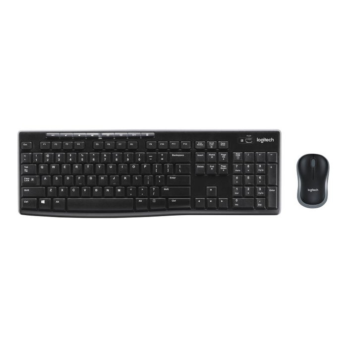 Logitech 920-004513 - Combo Clavier et Souris Sans Fil MK270 (US, AZERTY/QWERTY) - Clavier QWERTY, Souris