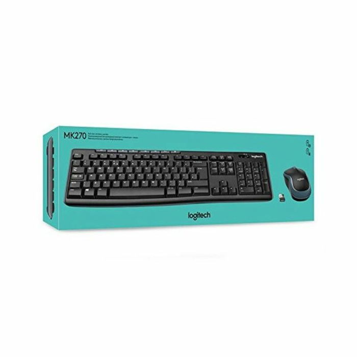 Clavier et Souris Optique Logitech MK270 Noir Espagnol Qwerty QWERTY Clavier et Souris Optique Logitech MK270 Noir Espagnol Qwerty QWERTY