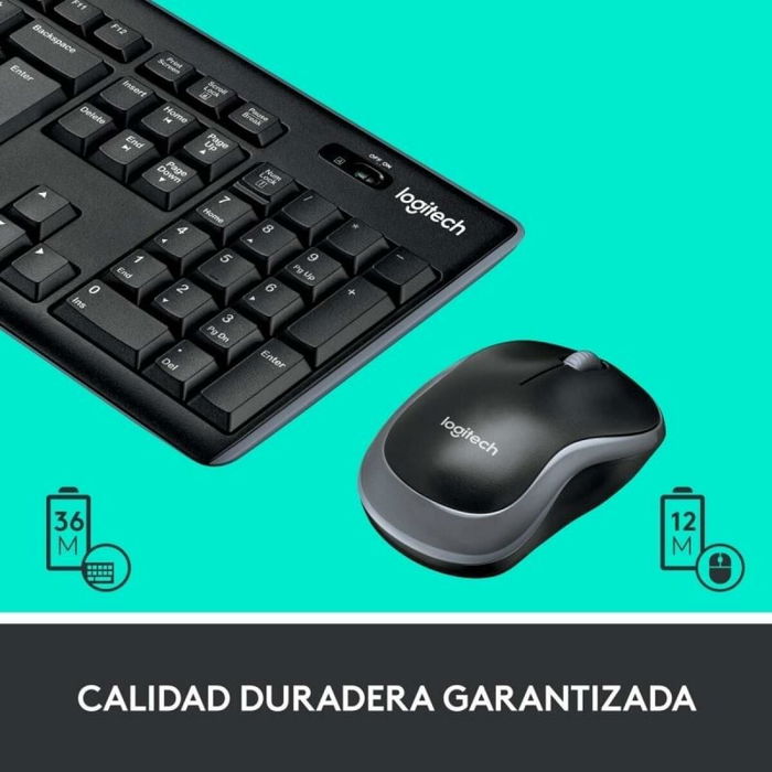 Clavier et Souris Optique Logitech MK270 Noir Espagnol Qwerty QWERTY Clavier et Souris Optique Logitech MK270 Noir Espagnol Qwerty QWERTY