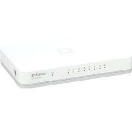 D-Link GO-SW-8G Switch Gigabit 8 Ports 10/100/1000, Bureau, EEE, Sans Ventilateur, Vert