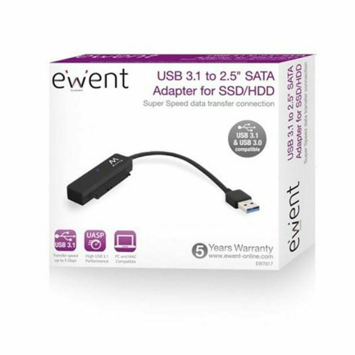 Adaptateur USB vers SATA pour Disque Dur Ewent EW7017 2,5" USB 3.0 Adaptateur USB vers SATA pour Disque Dur Ewent EW7017 2,5" USB 3.0