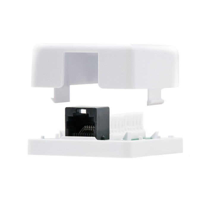 Nanocable Rosette de Surface Cat.6 UTP 1 Prise RJ45 Blanche - Modèle 10.21.1501