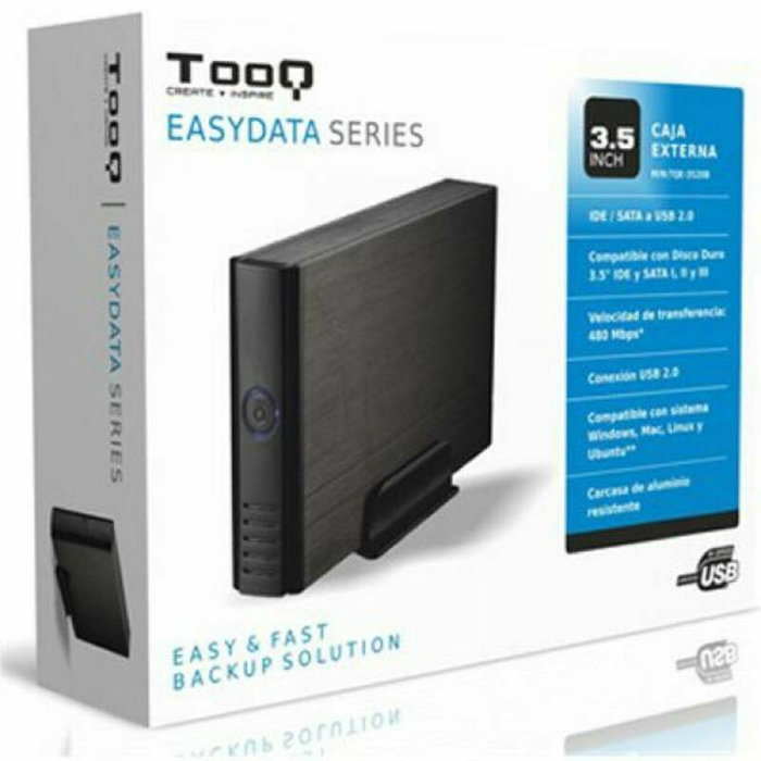 Boîtier Externe TooQ TQE-3520B HD 3.5" IDE / SATA III USB 2.0 Noir 3,5" Boîtier Externe TooQ TQE-3520B HD 3.5" IDE / SATA III USB 2.0 Noir 3,5"