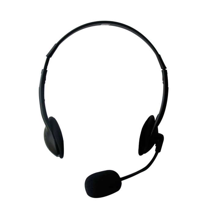 Ewent EW3563 Casque Stéréo avec Microphone Filaire, Contrôle du Volume, pour Skype, Zoom, Teams
