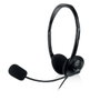 Ewent EW3563 Casque Stéréo avec Microphone Filaire, Contrôle du Volume, pour Skype, Zoom, Teams