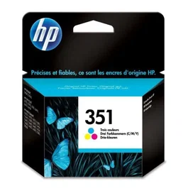 HP Cartouche d'encre 351 Tricolore Authentique Cyan Magenta Jaune (CB337EE) pour HP OfficeJet J5730 J5780 J6410 J6424 et Photosmart C4280 C4380 C4480 C4580 C5280