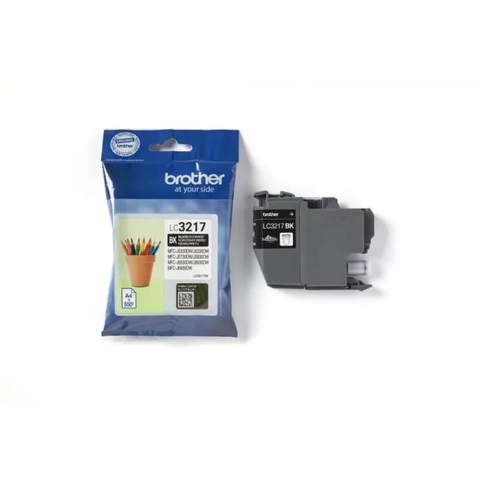 Brother LC-3217BK - Cartouche d'encre Noir - Jet d'encre - Rendement 550 pages - Compatible avec séries MFC-J5330DW, MFC-J5730DW, MFC-J5930DW, MFC-J6530DW, MFC-J6935DW