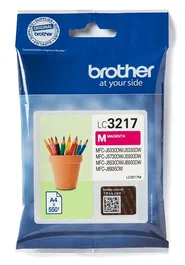 Brother Cartouche d'encre LC-3217M Magenta - Cartouche pigmentée compatible avec plusieurs imprimantes Brother - Rendement jusqu'à 550 pages