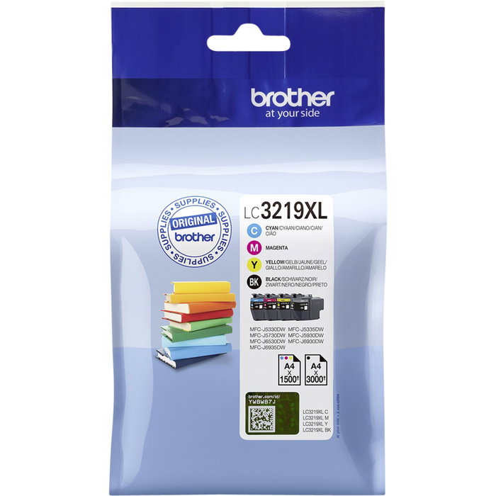 Brother Pack de cartouches d'encre LC-3219XL XL (Noir, Cyan, Magenta, Jaune) Brother Pack de cartouches d'encre LC-3219XL XL (Noir, Cyan, Magenta, Jaune)