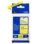 Brother TZES631 Bande Super Adhésive 12mm x 8m Jaune sur Noir pour Rotulatrice TZe