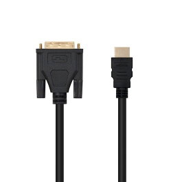 Nanocable Câble DVI vers HDMI 1.8 m Mâle/Mâle - 10.15.0502 - Blindé Or 24K Full HD 1080p Noir