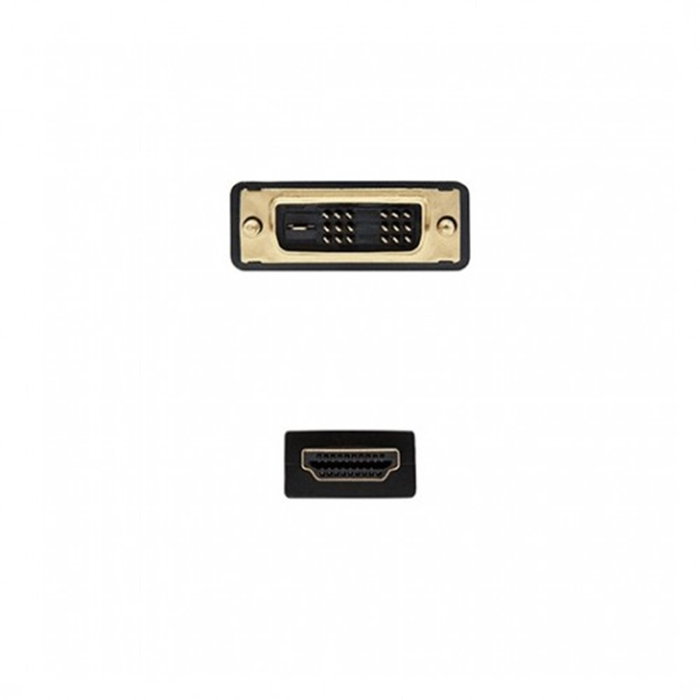 Nanocable Câble DVI vers HDMI 1.8 m Mâle/Mâle - 10.15.0502 - Blindé Or 24K Full HD 1080p Noir