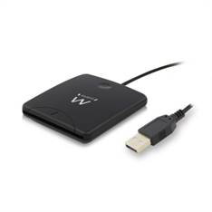 Ewent Lecteur de Carte à Puce USB 2.0 EW1052 pour eID et Cartes Intelligentes, Compatible PC/Mac