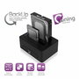 Dock Station Dual Ewent AAACET0186 Dual 2.5"-3.5" USB 3.1 ABS Noir