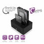 Dock Station Dual Ewent AAACET0186 Dual 2.5"-3.5" USB 3.1 ABS Noir