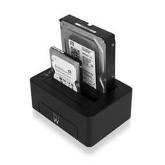 Ewent EW7014 Station d'accueil double pour disques durs SATA 2.5/3.5 avec clonage et USB 3.0 Ewent EW7014 Station d'accueil double pour disques durs SATA 2.5/3.5 avec clonage et USB 3.0