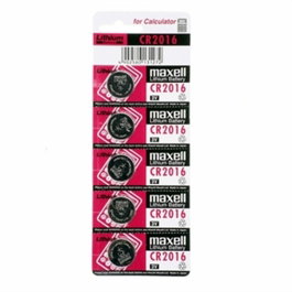 Maxell Blister 5 Pilas bouton litio CR2016