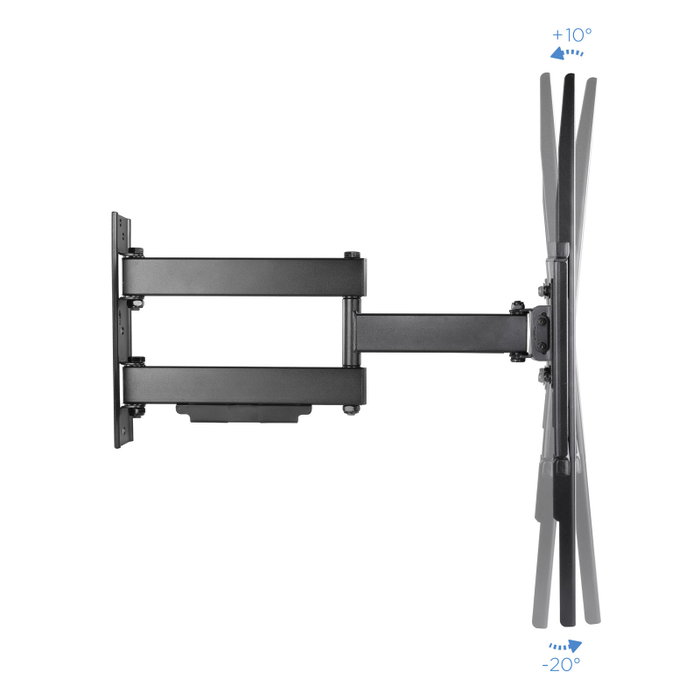 Tooq LP6070TN Support mural pour TV 37-70 pouces inclinable et rotatif VESA 600x400 mm Noir