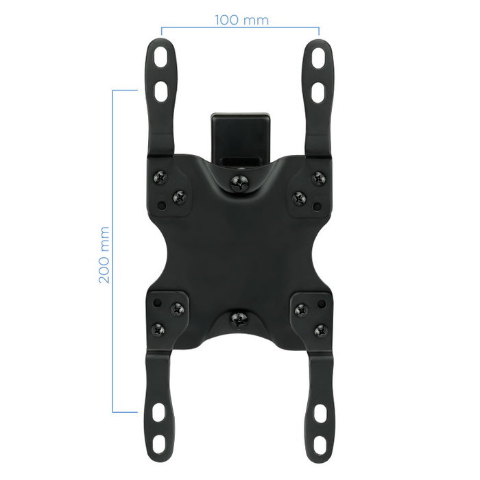 Tooq LP2042TNL Support mural TV 13-42 pouces, VESA 75x75-200x200, inclinaison -12°/+5°, rotation 180°, charge 20kg, noir