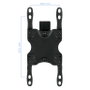 Tooq LP2042TNL Support mural TV 13-42 pouces, VESA 75x75-200x200, inclinaison -12°/+5°, rotation 180°, charge 20kg, noir