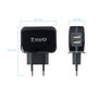 TooQ TQWC-1S02 Chargeur mural USB 2xUSB 3.4A Noir