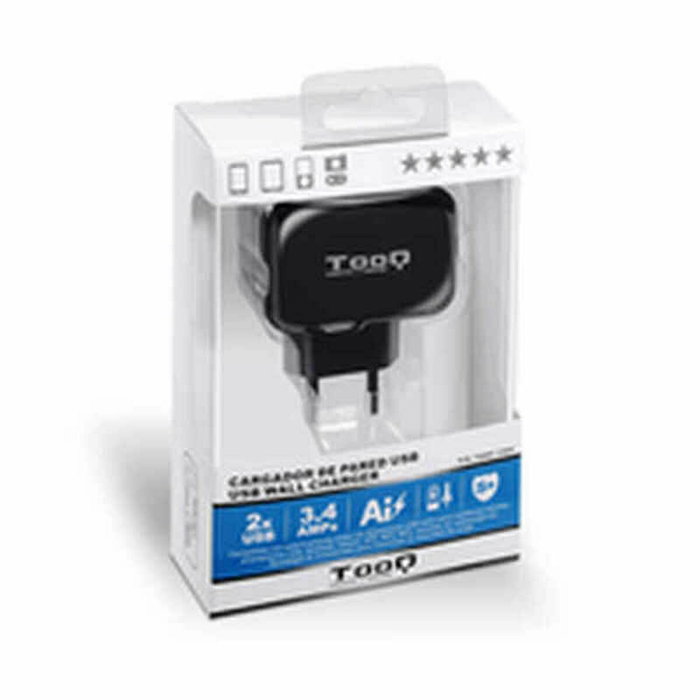 Chargeur mural TooQ TQWC-1S02 Noir 17 W