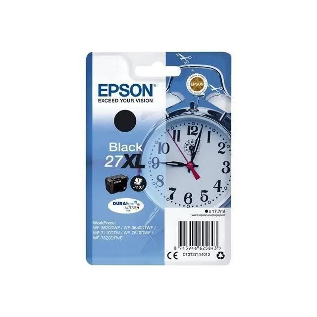 Epson Cartouche d'encre T2711 XL Noir - Réveil (C13T27114012) - Encre pour imprimante Epson Cartouche d'encre T2711 XL Noir - Réveil (C13T27114012) - Encre pour imprimante