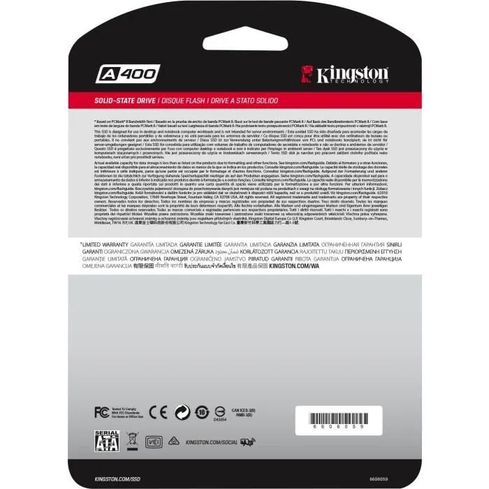 Kingston A400 SSD 240 Go 2,5 pouces SATA III