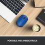 Logitech M171 - Souris sans fil 2.4 GHz, autonomie 12 mois avec une pile AA, compatible Windows/Mac/Chrome/Linux, bleue